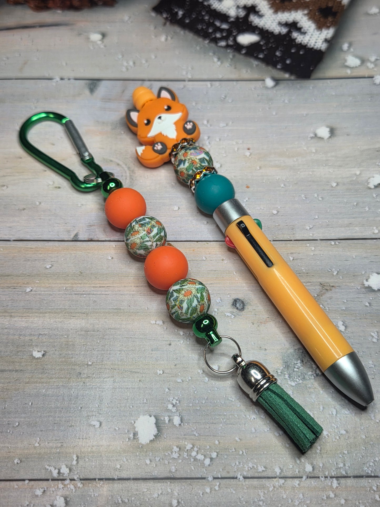 Handmade Pen and Keyring Set