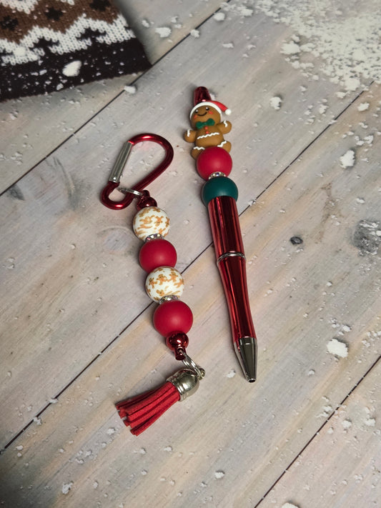 Handmade Pen and Keyring Set
