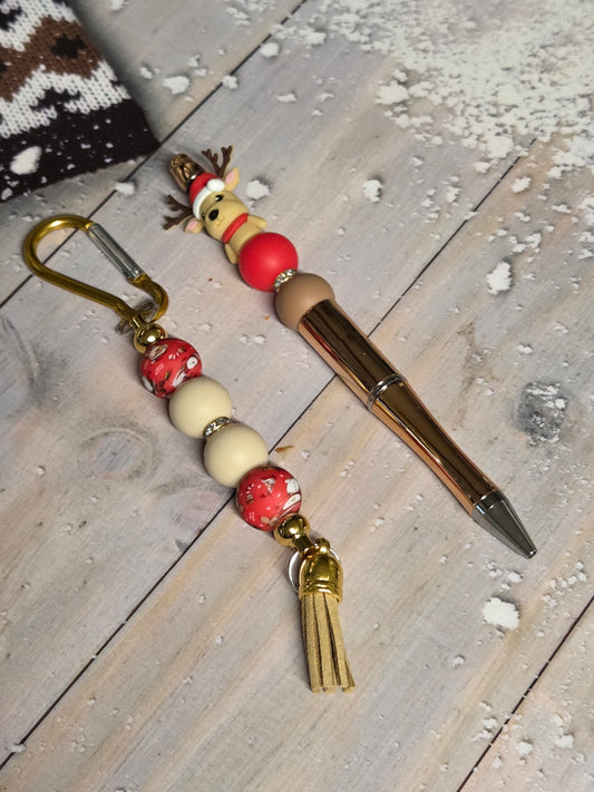 Handmade Pen and Keyring Set